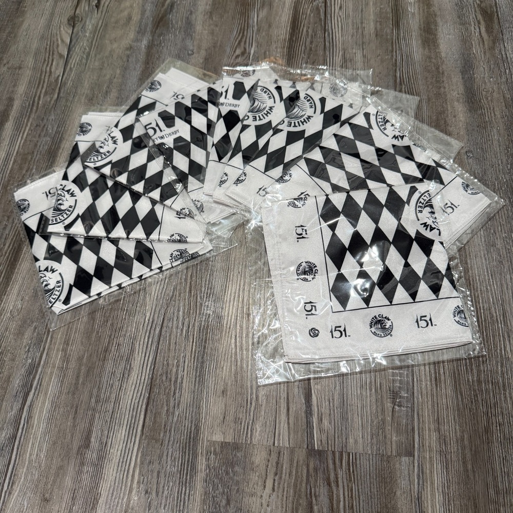 White Claw Hard Seltzer Bandana Scarf Kentucky Derby 151 2025 Promo Item